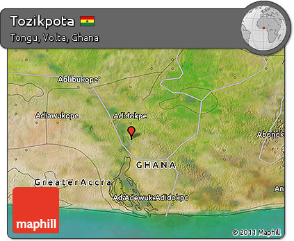 Satellite 3D Map of Tozikpota