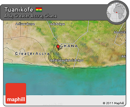 Satellite 3D Map of Tuanikofe