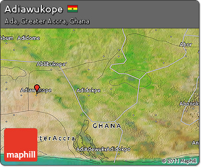 Satellite 3D Map of Adiawukope