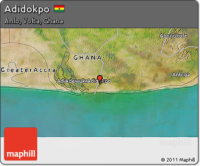 Satellite 3D Map of Adidokpo
