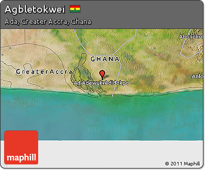 Satellite 3D Map of Agbletokwei