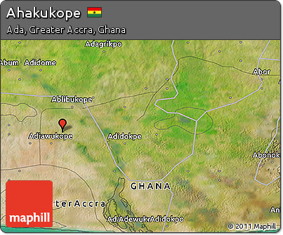Satellite 3D Map of Ahakukope