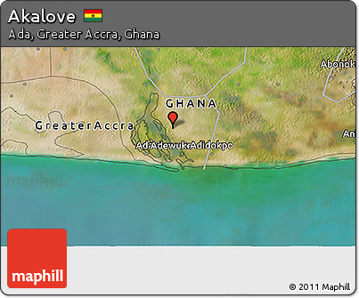 Satellite 3D Map of Akalove