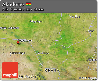 Satellite 3D Map of Akudome