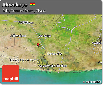 Satellite 3D Map of Akwekope