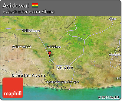 Satellite 3D Map of Asidowui