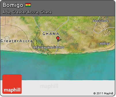 Satellite 3D Map of Bomigo