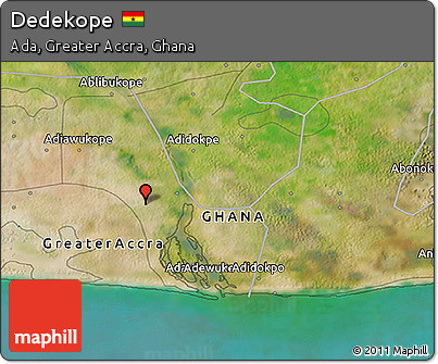 Satellite 3D Map of Dedekope