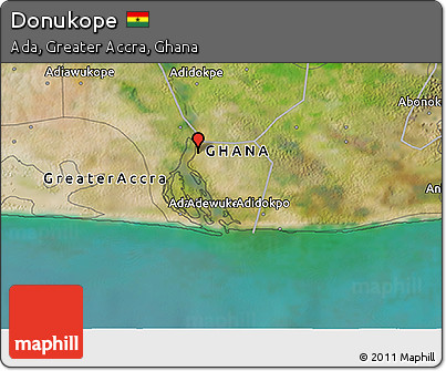 Satellite 3D Map of Donukope