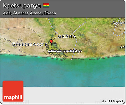 Satellite 3D Map of Kpetsupanya
