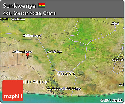 Satellite 3D Map of Sunkwenya