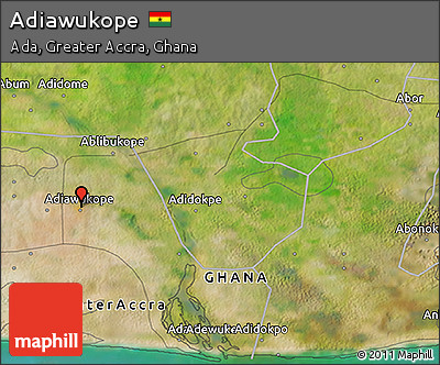 Satellite 3D Map of Adiawukope