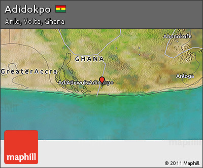 Satellite 3D Map of Adidokpo