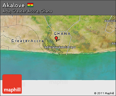 Satellite 3D Map of Akalove