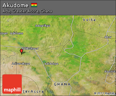 Satellite 3D Map of Akudome