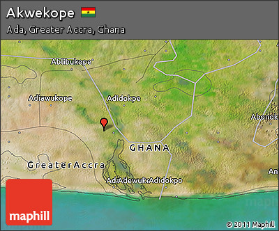 Satellite 3D Map of Akwekope