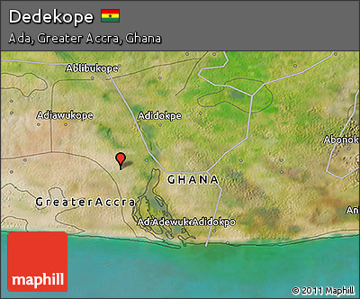 Satellite 3D Map of Dedekope