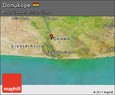 Satellite 3D Map of Donukope