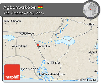 Shaded Relief 3D Map of Agbonwakope