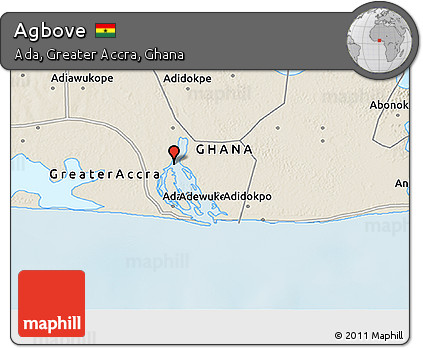 Shaded Relief 3D Map of Agbove