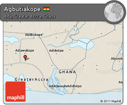 Shaded Relief 3D Map of Agbutiakope
