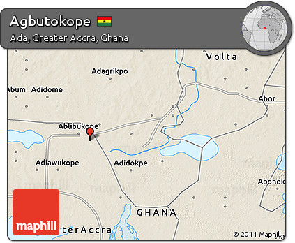 Shaded Relief 3D Map of Agbutokope