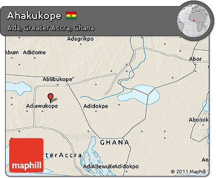 Shaded Relief 3D Map of Ahakukope