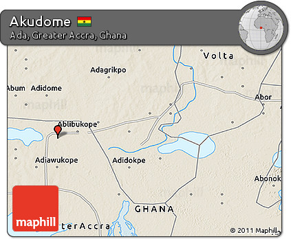 Shaded Relief 3D Map of Akudome