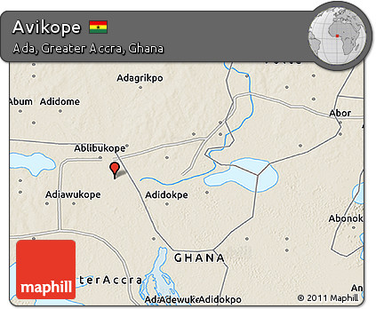 Shaded Relief 3D Map of Avikope