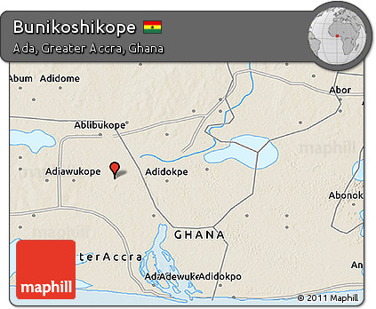 Shaded Relief 3D Map of Bunikoshikope
