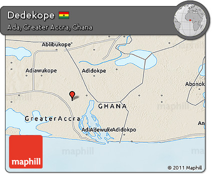 Shaded Relief 3D Map of Dedekope
