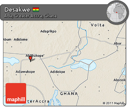 Shaded Relief 3D Map of Desakwe