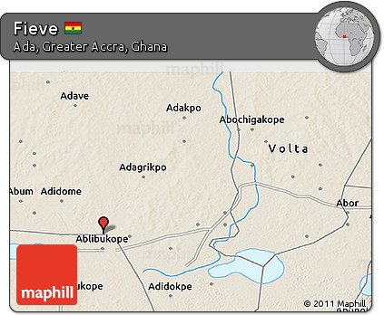 Shaded Relief 3D Map of Fieve