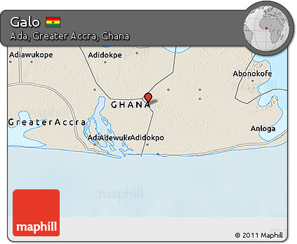 Shaded Relief 3D Map of Galo