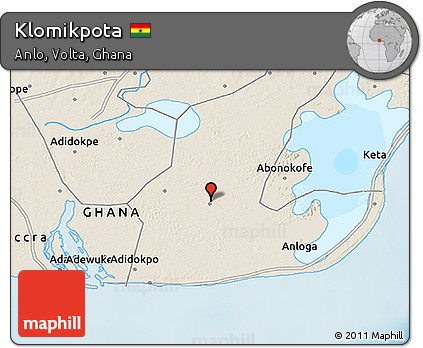 Shaded Relief 3D Map of Klomikpota