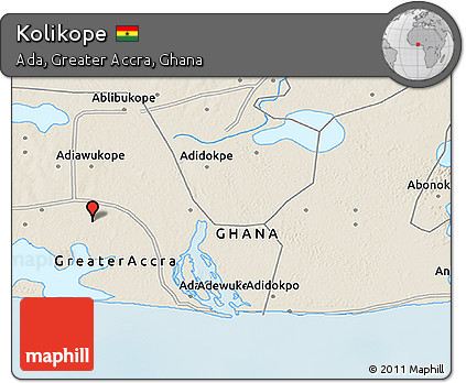 Shaded Relief 3D Map of Kolikope