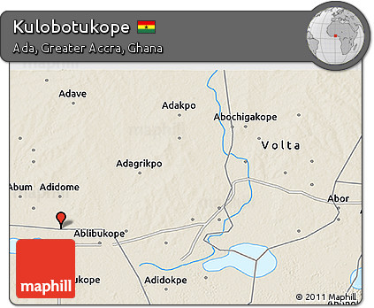 Shaded Relief 3D Map of Kulobotukope