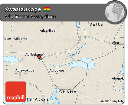Shaded Relief 3D Map of Kwasizukope