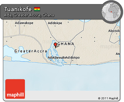 Shaded Relief 3D Map of Tuanikofe