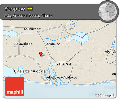 Shaded Relief 3D Map of Yaopaw