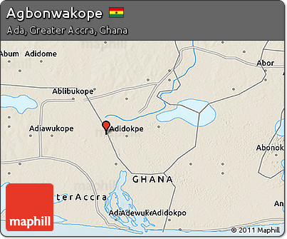 Shaded Relief 3D Map of Agbonwakope