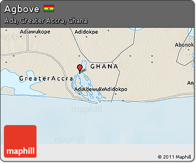 Shaded Relief 3D Map of Agbove
