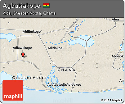 Shaded Relief 3D Map of Agbutiakope