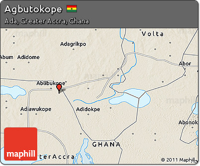 Shaded Relief 3D Map of Agbutokope