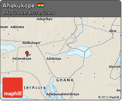 Shaded Relief 3D Map of Ahakukope