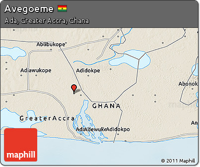 Shaded Relief 3D Map of Avegoeme