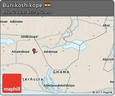 Shaded Relief 3D Map of Bunikoshikope