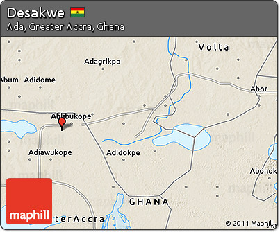 Shaded Relief 3D Map of Desakwe