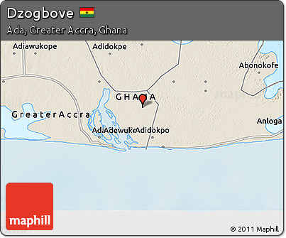 Shaded Relief 3D Map of Dzogbove