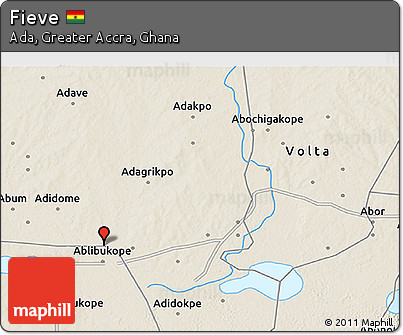 Shaded Relief 3D Map of Fieve